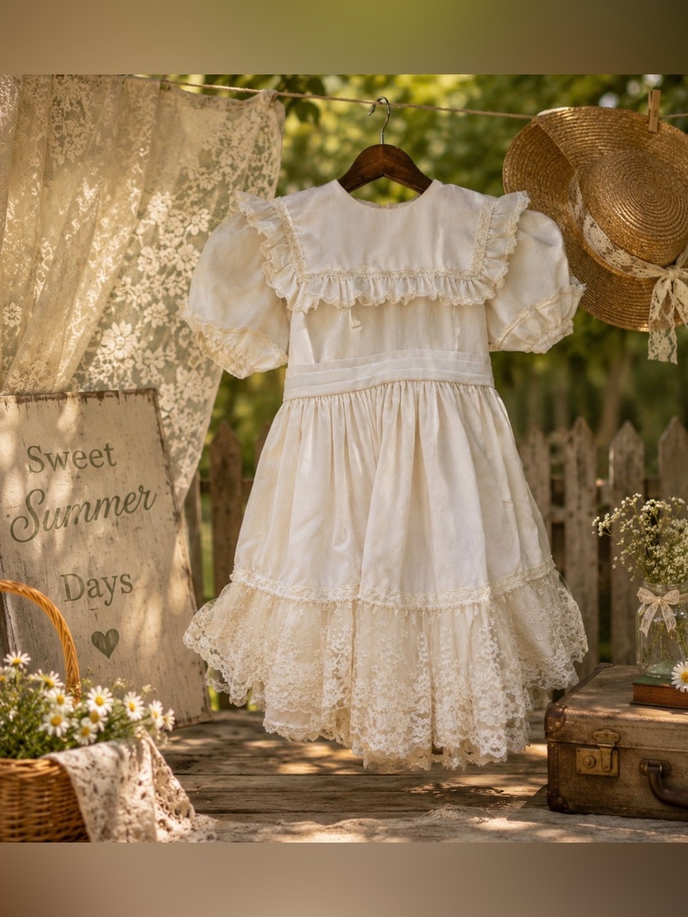 Lilo California size 6 full circle white party dress vintage